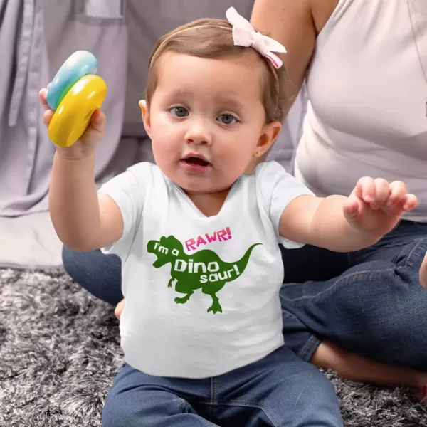 I'm a Dinosaur Baby Jersey Onesie p1